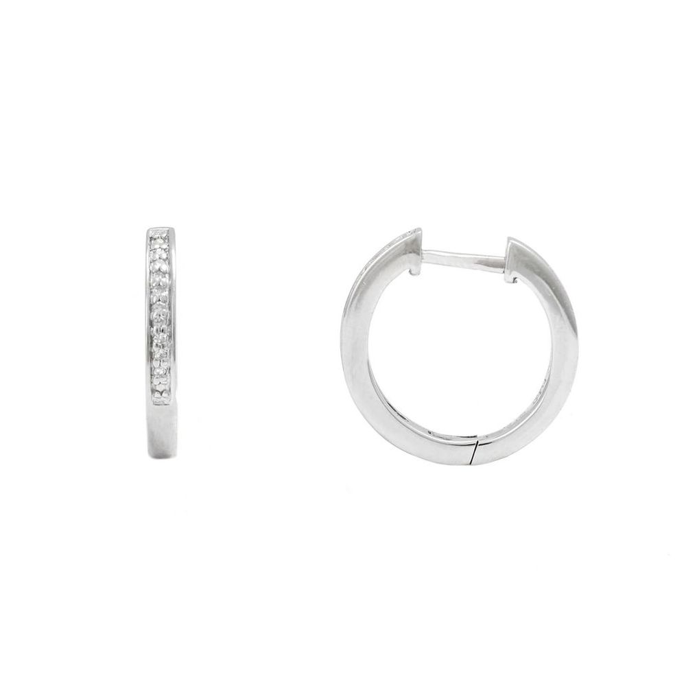 Silver Diamond Earrings